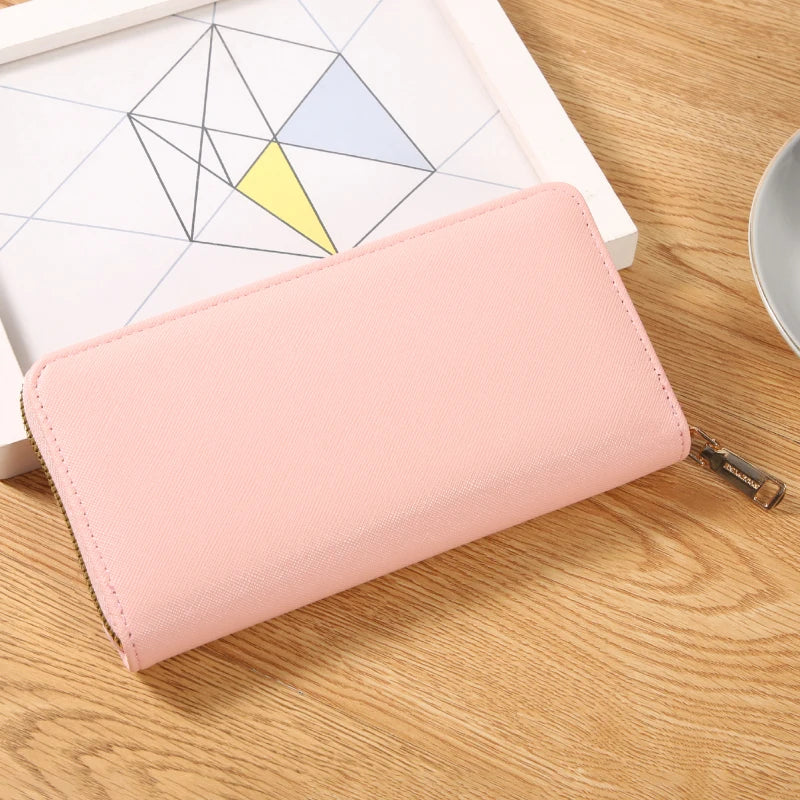 Unisex Langbörse – Große Kapazität Geldbörse für Damen & Herren | Multi-Kartenfächer, Handy & Münzfach Kaufschwan® Rosa