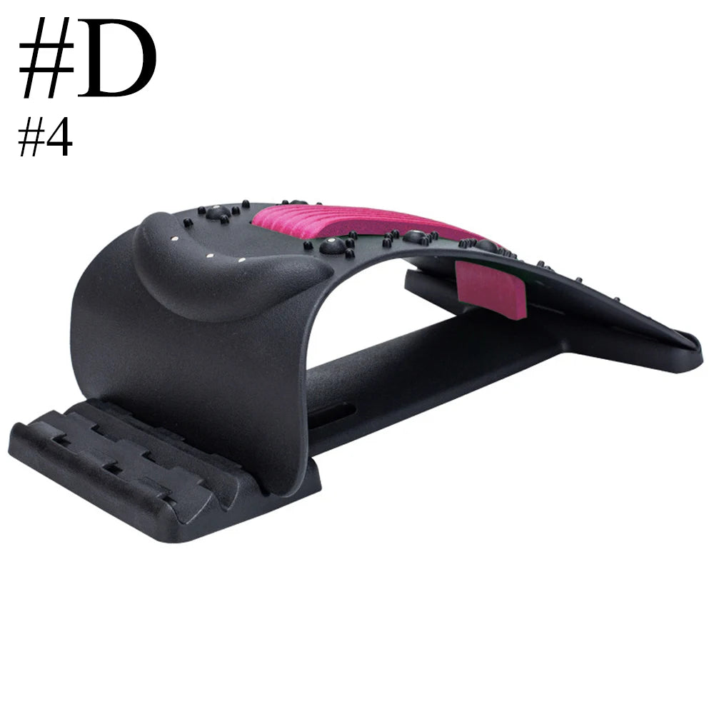 Magnetischer Rückenstrecker | Muskelentspannung & Haltungstherapie | Lendenwirbelstütze zur Schmerzlinderung Kaufschwan® Stil D – Rosa