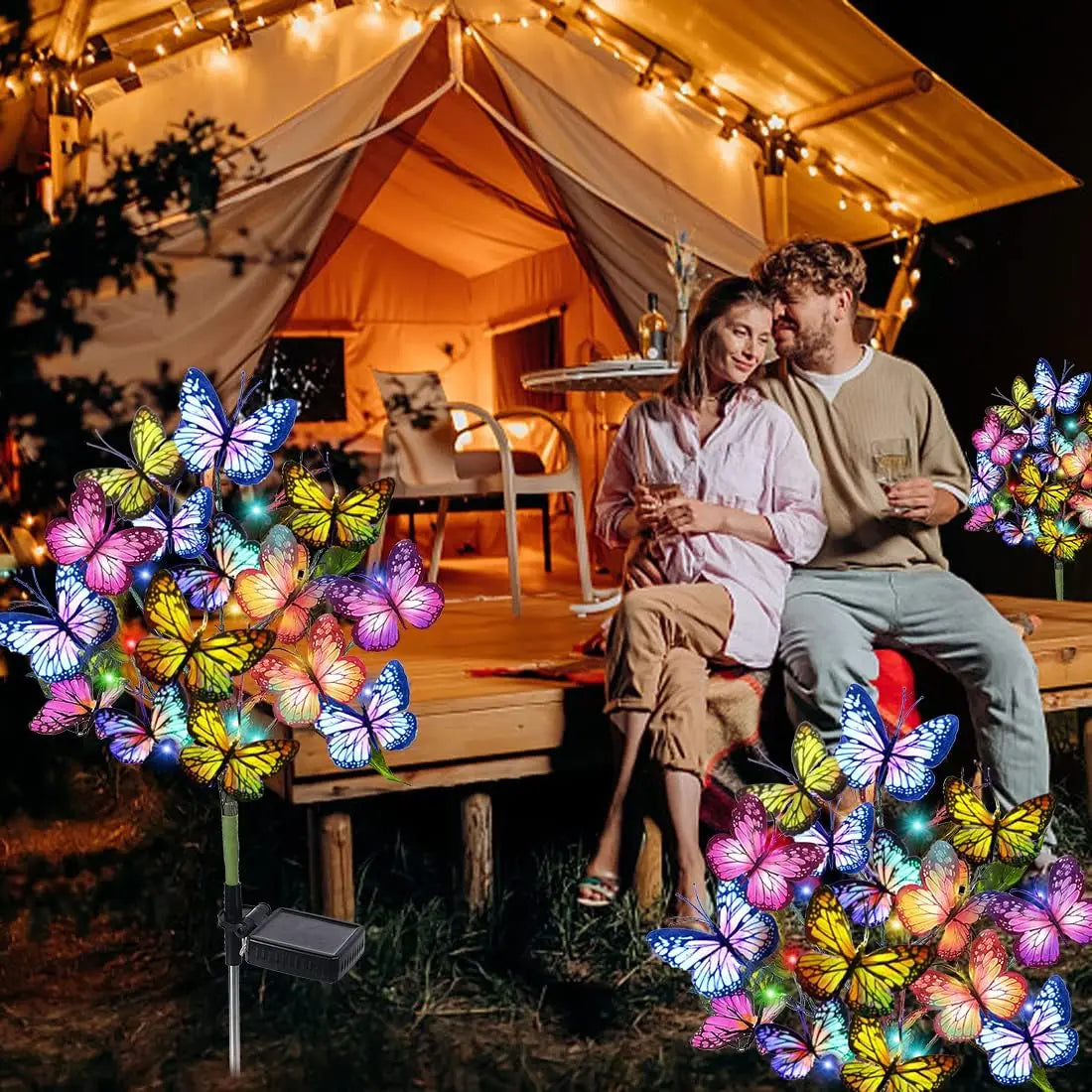Solar Schmetterlings-Gartenleuchten – Wasserdichte Deko-Lichter für Garten, Rasen, Terrasse & Feste Kaufschwan®
