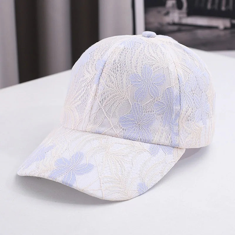 Vintage Bestickte Baseballkappe mit Buchstaben | Verstellbare Monochrome Sonnenschutz-Kappe für Damen & Herren | Stilvolle Frühling & Sommer Schirmmütze Kaufschwan® WEISS Einstellbar