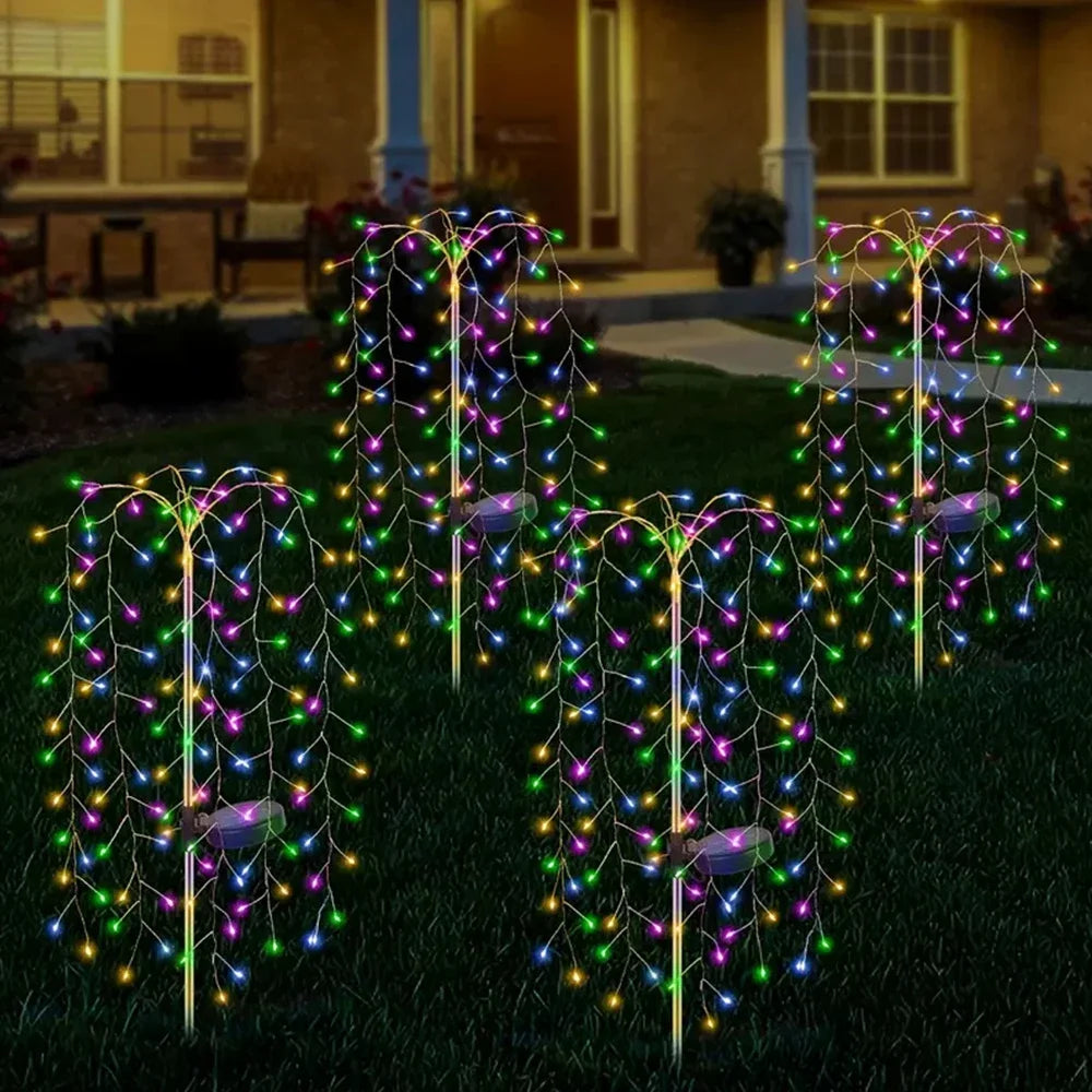Runtow 100LED Solar-Feuerwerkslichter – Wasserdichte Außenlampe für Rasen, Garten, Weihnachten, Hochzeit & Wege Kaufschwan®