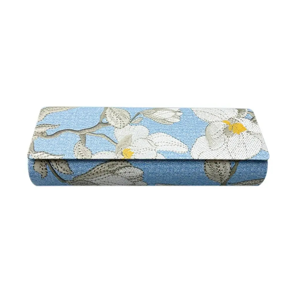 Tragbares Besticktes Brillenetui – Chinesischer Stil Sonnenbrillen Tasche für Damen und Herren Kaufschwan® Blau