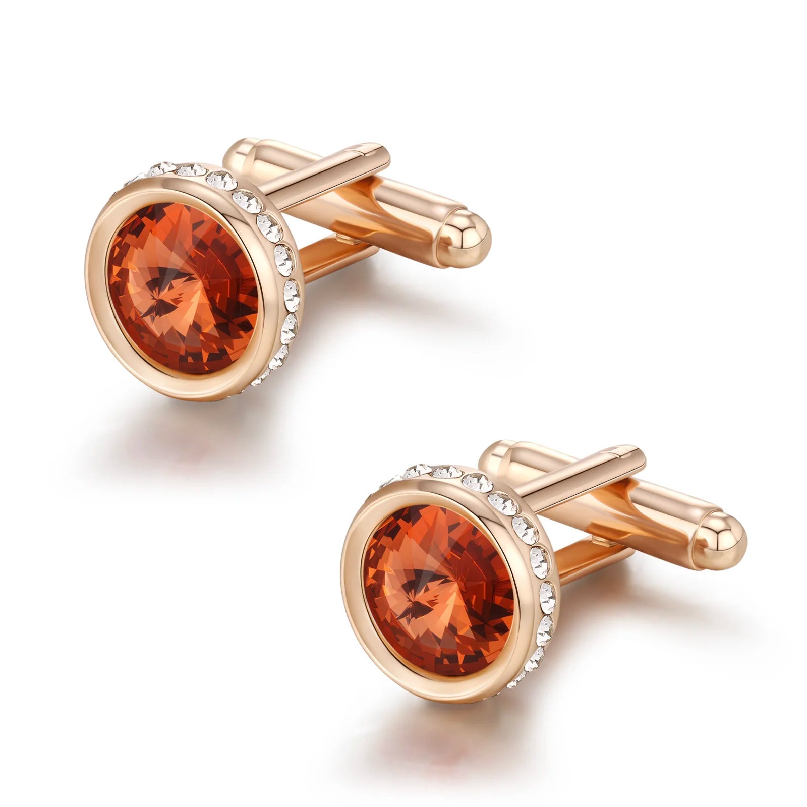 Herren Manschettenknöpfe mit Kristall – Elegante Manschetten für Hochzeit, Business & Anlassmode | Edles Geschenk für Bräutigam oder Vater Kaufschwan® Rot