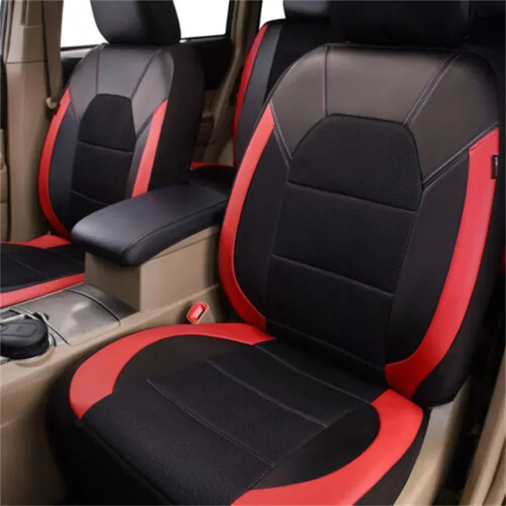 Universelles PU-Leder Autositzbezug-Set – Vollschutz für vorne & hinten, passend für 5-Sitzer Autos & LKWs Kaufschwan®