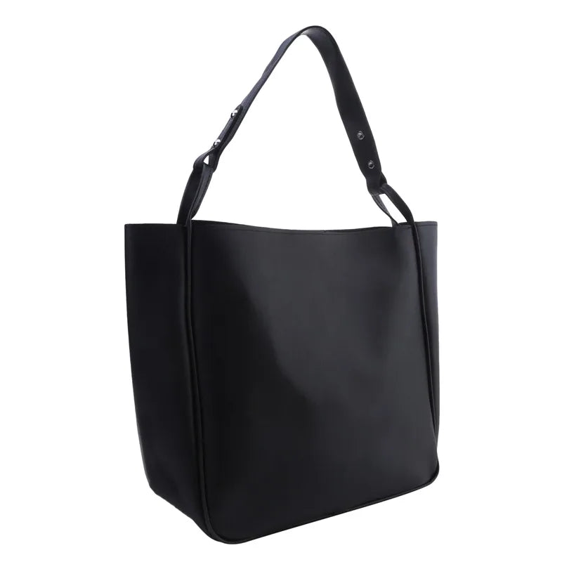 Damen Bucket Schultertasche – Schlichte Retro Kunstleder Handtasche | Große Kapazität Tote Bag Kaufschwan®