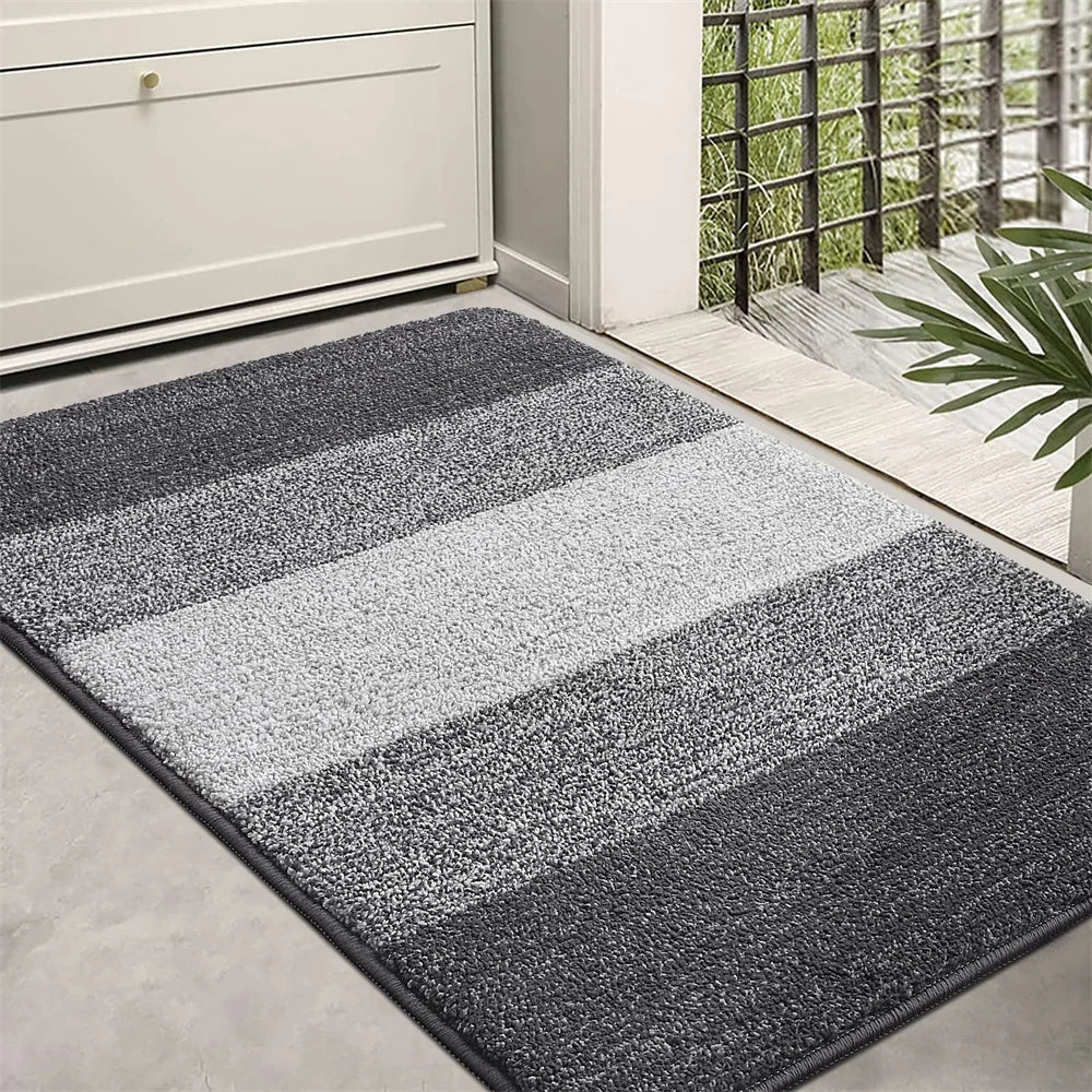 Saugfähige Eingangsmatte – Schmutzabweisender, Rutschfester Teppich für Küche & Wohnräume Kaufschwan® Grau 1 43x76cm (17x29 inch)
