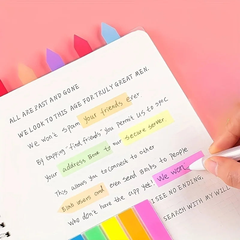 200 Stück Haftmarkierungen – Bunte Sticky Tabs für Bücher, Notizbücher, Register & Pfeil-Markierungen Kaufschwan®
