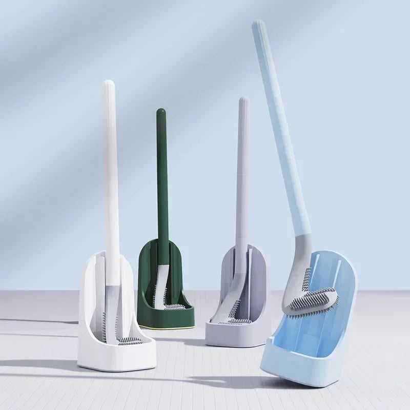 Golf-Toilettenbürste mit Silikonborsten und Schnell-Trocknerhalter – Kompaktes Reinigungswerkzeug & Bad-Organizer Kaufschwan®