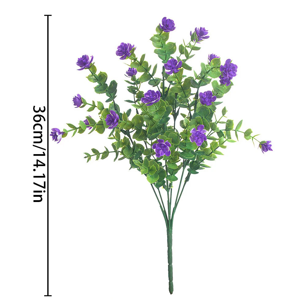4 Bündel Künstliche Pflanzen – UV-beständige Kunststoffbüsche & Blumen für Zuhause, Bauernhaus, Hochzeit, Garten & Veranda Kaufschwan®