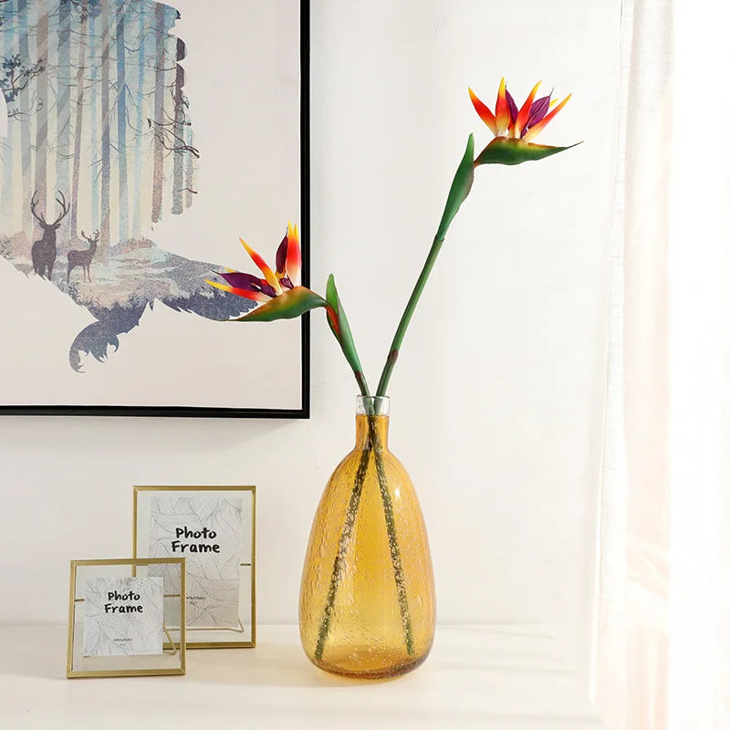 80cm Künstliche Paradiesvogelblume – Realistische Tropenpflanze für Wohnräume, Showroom & Innenraumdekoration Kaufschwan®