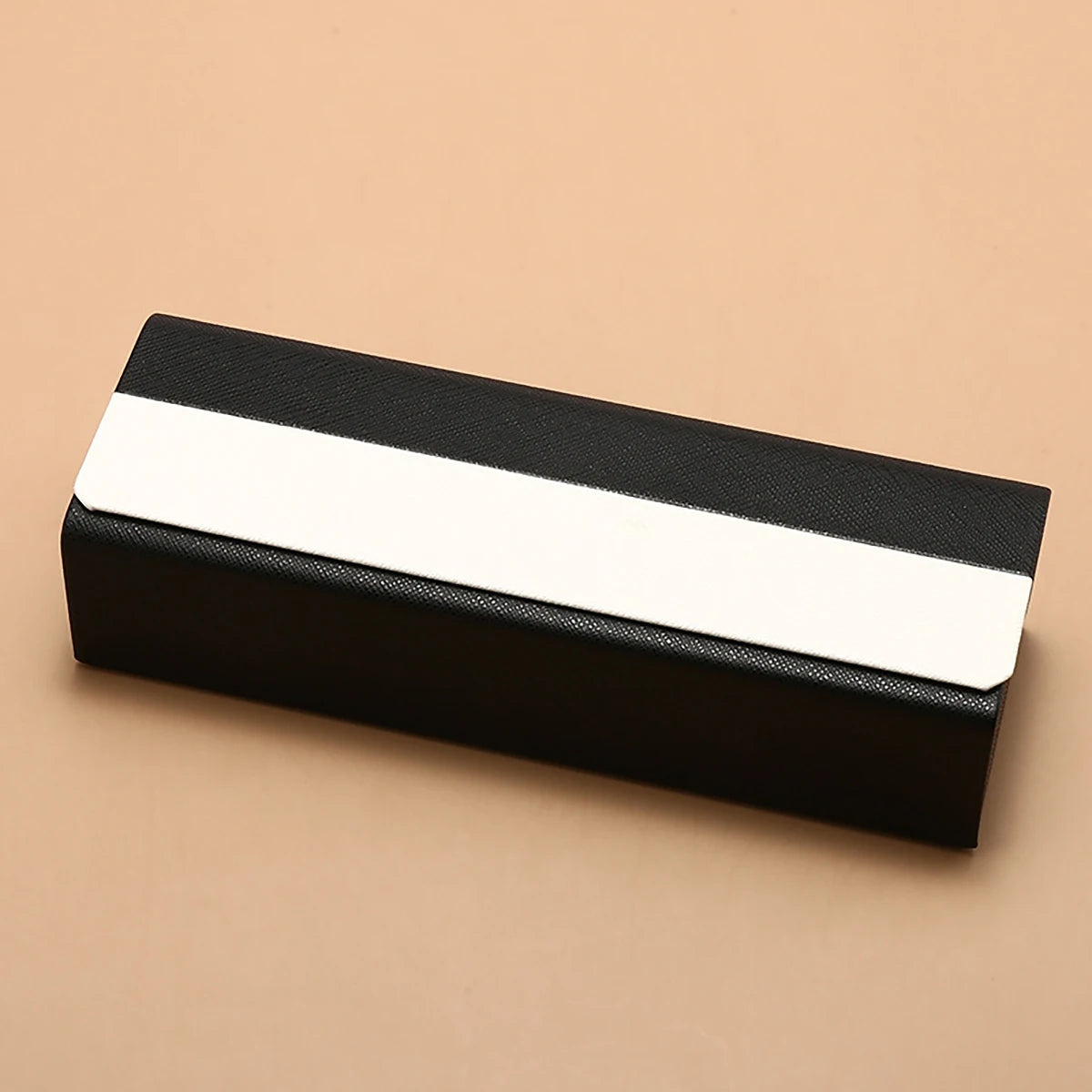 Buntes Quadratisches Brillenetui – Robuster Tragbarer Brillenhalter für Damen und Herren Kaufschwan® Schwarz