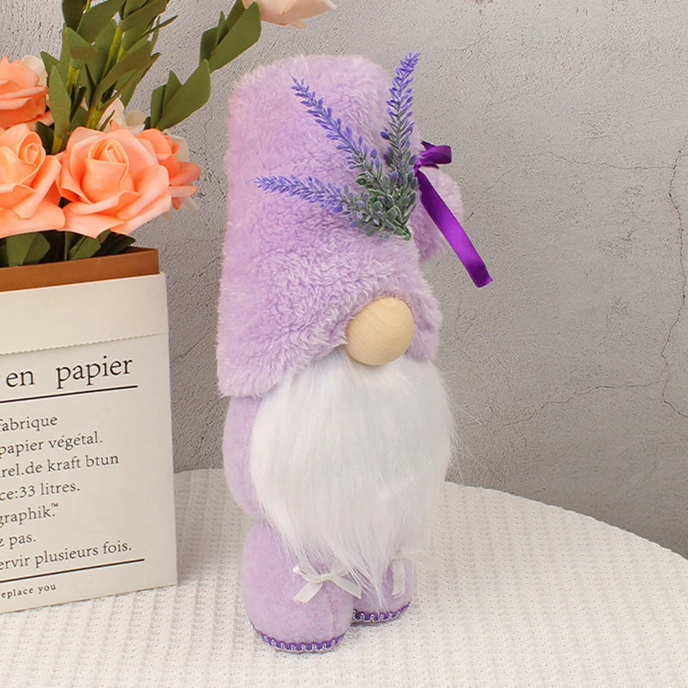 Lila Lavendel Wichtel – Handgefertigte Zwergenpuppe | Kinder Geschenk, Muttertag Deko & Schreibtisch Ornament
