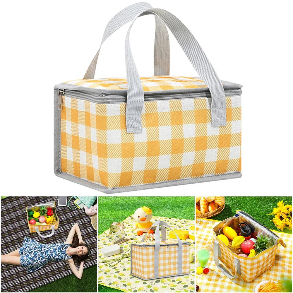 Große Outdoor Picknick Kühltasche – Tragbare Isolierte Box | Camping Getränketräger, Bento Tasche & Picknickbedarf Kaufschwan®