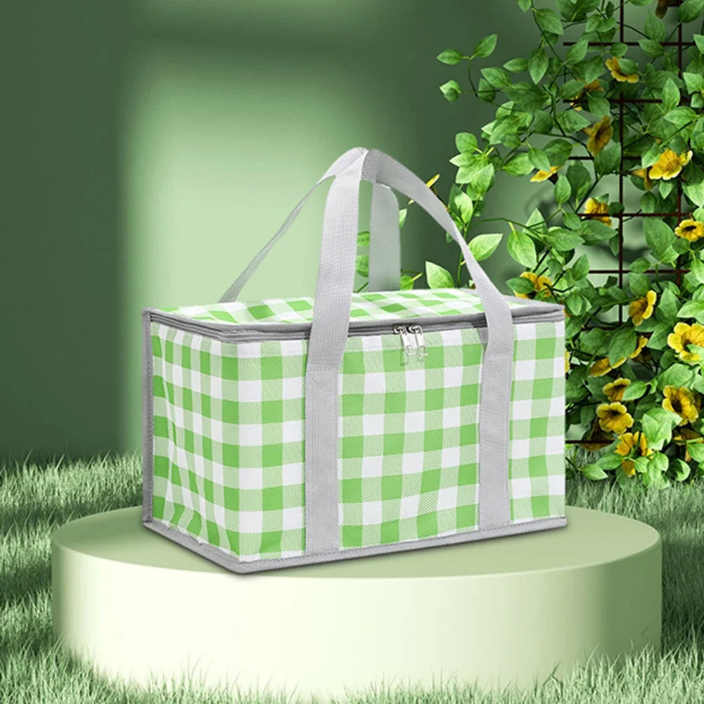 Große Outdoor Picknick Kühltasche – Tragbare Isolierte Box | Camping Getränketräger, Bento Tasche & Picknickbedarf Kaufschwan®