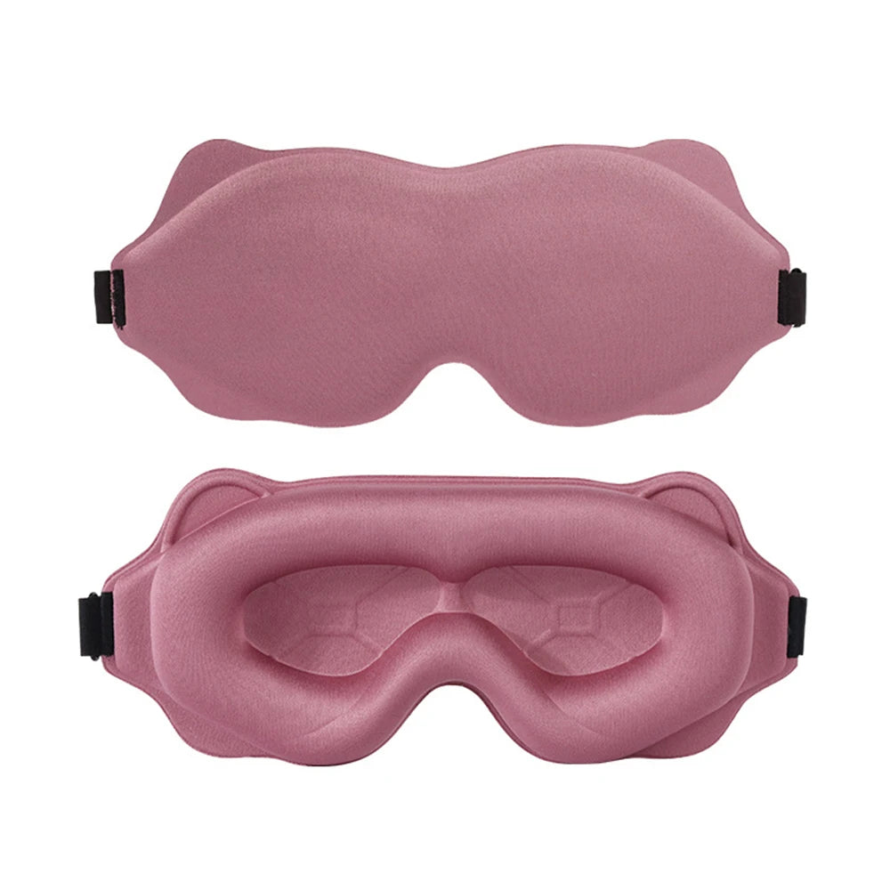 Schlafmaske Augenklappe | Leichte Reise-Augenmaske | Tragbare 3D Schlafmaske für Nacht & Entspannung Kaufschwan® 1 Stück-Rosa