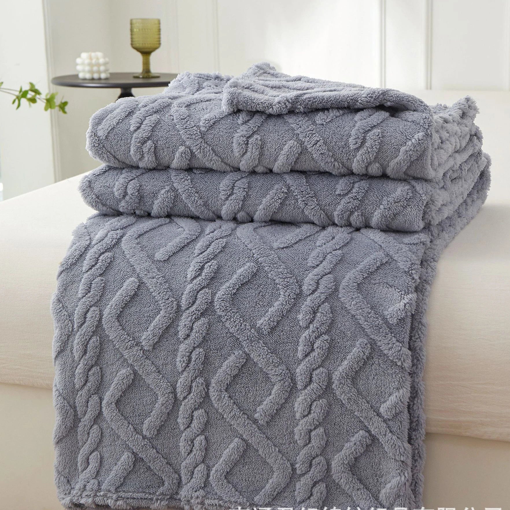 Sherpa Decke – Weicher, dicker und warmer Fleece Überwurf für Zuhause, Sofa, Neugeborene, Kinderbettwäsche & Reise Kaufschwan® Grau 200x230cm