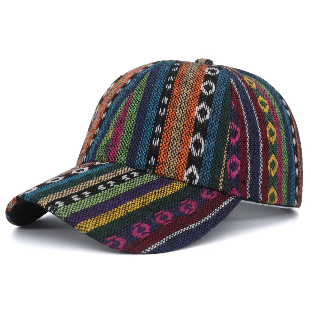 Bohemia Print Baseballkappe | Damen & Herren Boho Stil Sonnenhut | Baumwolle Verstellbar Snapback Outdoor Cap Kaufschwan® 3