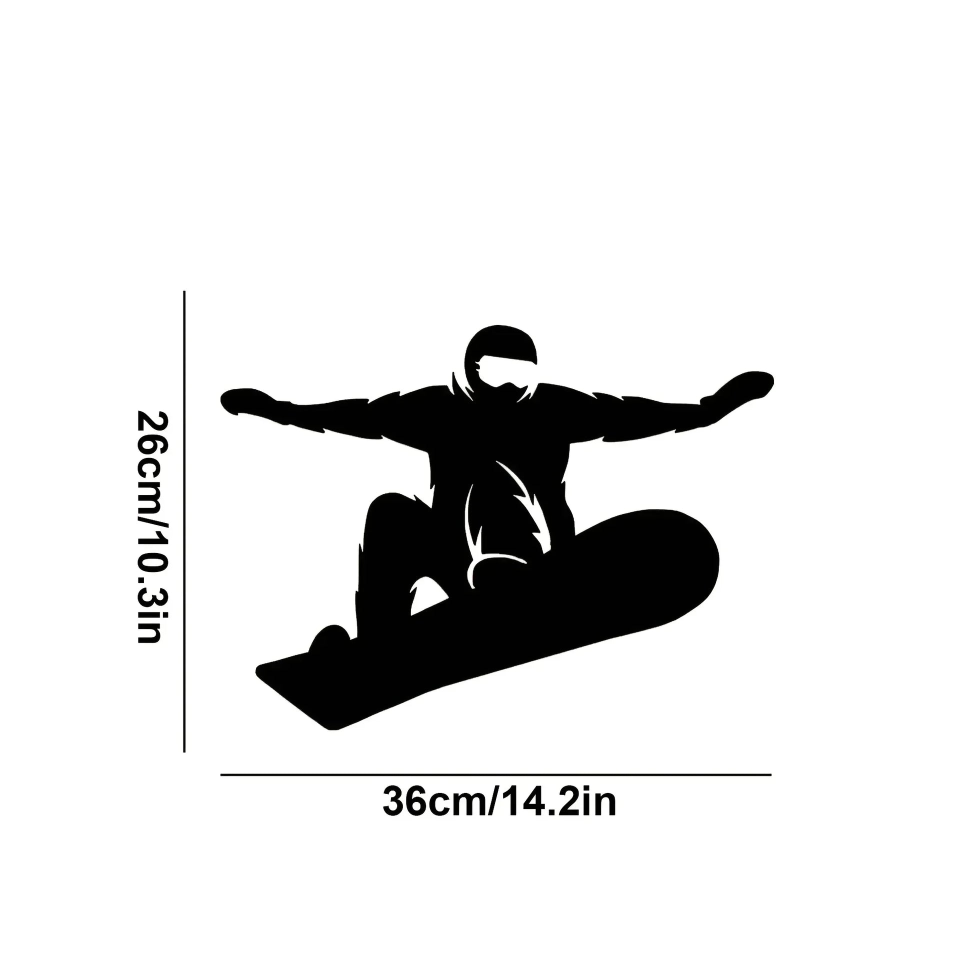 Snowboarder Metall Wanddeko – Ski Sport Eisen Wandbild Kaufschwan®