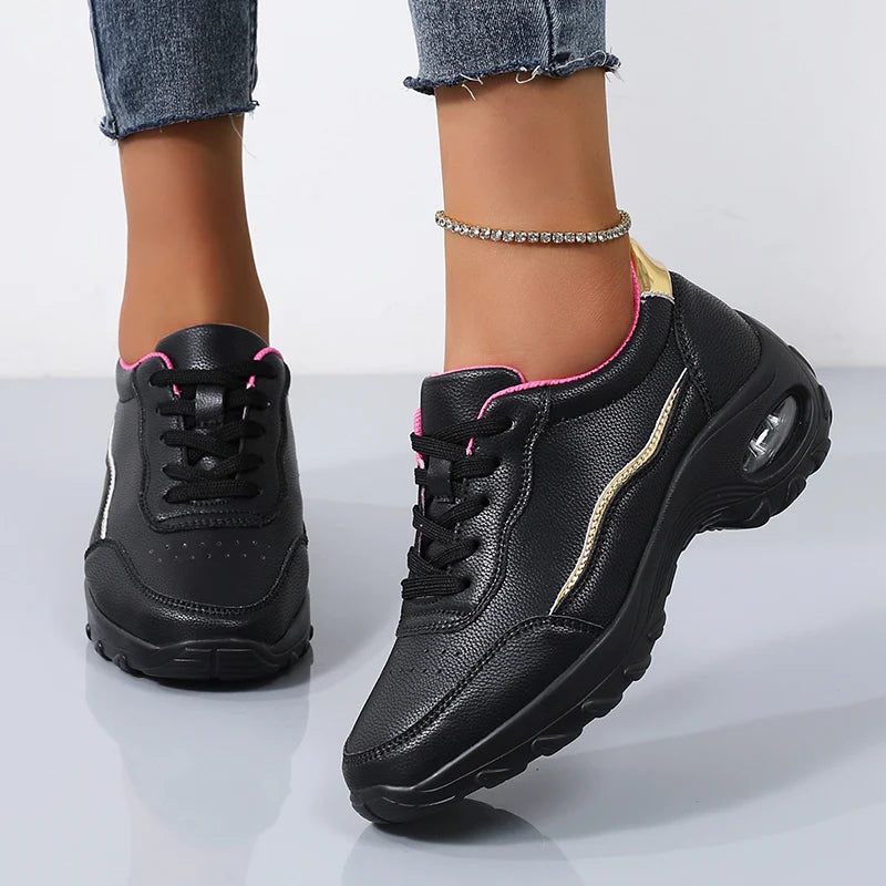 Damen Plateau-Sneaker – Designer Luxus Schuhe | Chunky Wedges Sportschuhe für Freizeit, Wandern & Alltag Kaufschwan®