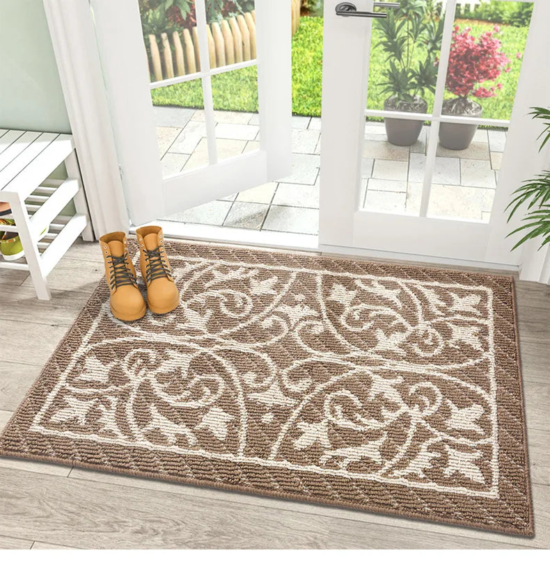 Retro Outdoor Fußmatte – Veranda- & Gartenmatte mit Staubfang-Design, Rutschfest & Langlebiges Polypropylen Kaufschwan®