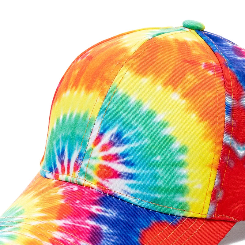 Neue Outdoor Freizeit Tie-Dye Kappe | Damen Regenbogen Bunte Baseballkappe | Streetwear Sommerhut Kaufschwan®