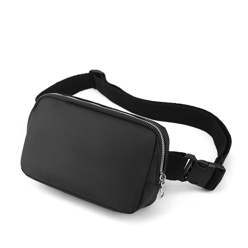 Unisex Schwarze Gürteltasche – Verstellbarer Schultergurt | Outdoor Crossbody Brusttasche, Langlebig & Modisch Kaufschwan®