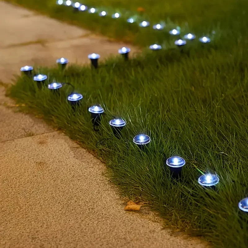 Solarbetriebene Garten-Lichterkette – Wasserdichte LED-Dekoleuchten für Rasen, Wege, Camping, Geburtstage & Feiertage Kaufschwan®
