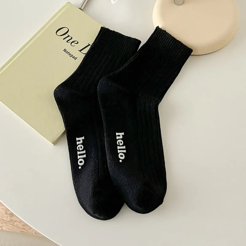 Süße Damensocken | Mode Frühling/Sommer | Weich, Atmungsaktiv, Schweißabsorbierend Bunte Socken Kaufschwan® Schwarz Einheitsgröße