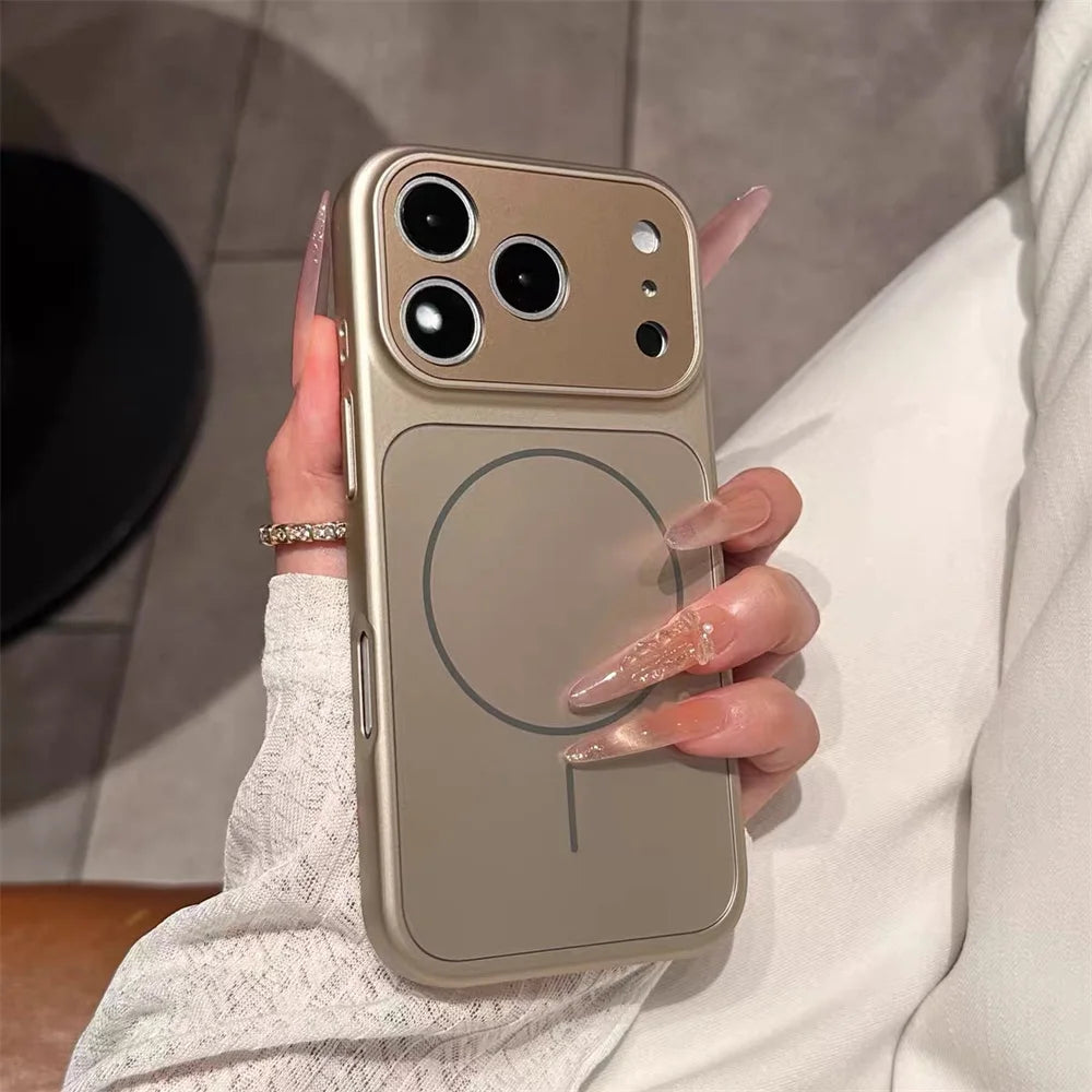 Elegante Matte Weinrote MagSafe-Hülle für iPhone 18 Pro & iPhone 18 Pro Max – Magnetische Stoßfeste Schutzhülle mit Kameraschutz Kaufschwan®