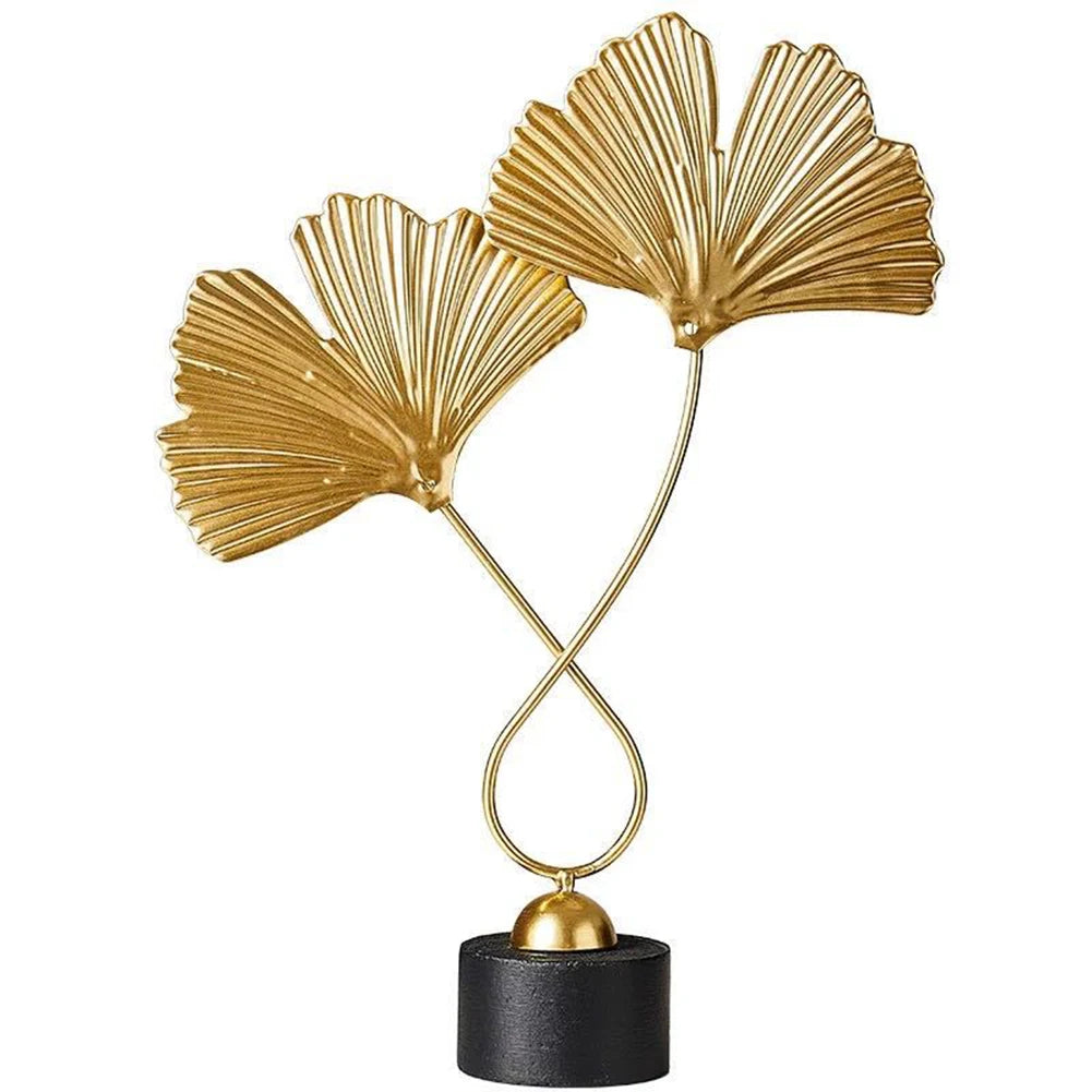 Kreative Ginkgo-Blatt Statue – Schmiedeeiserne Desktop Kunstskulptur als Dekoration und Einzugsgeschenk Kaufschwan®