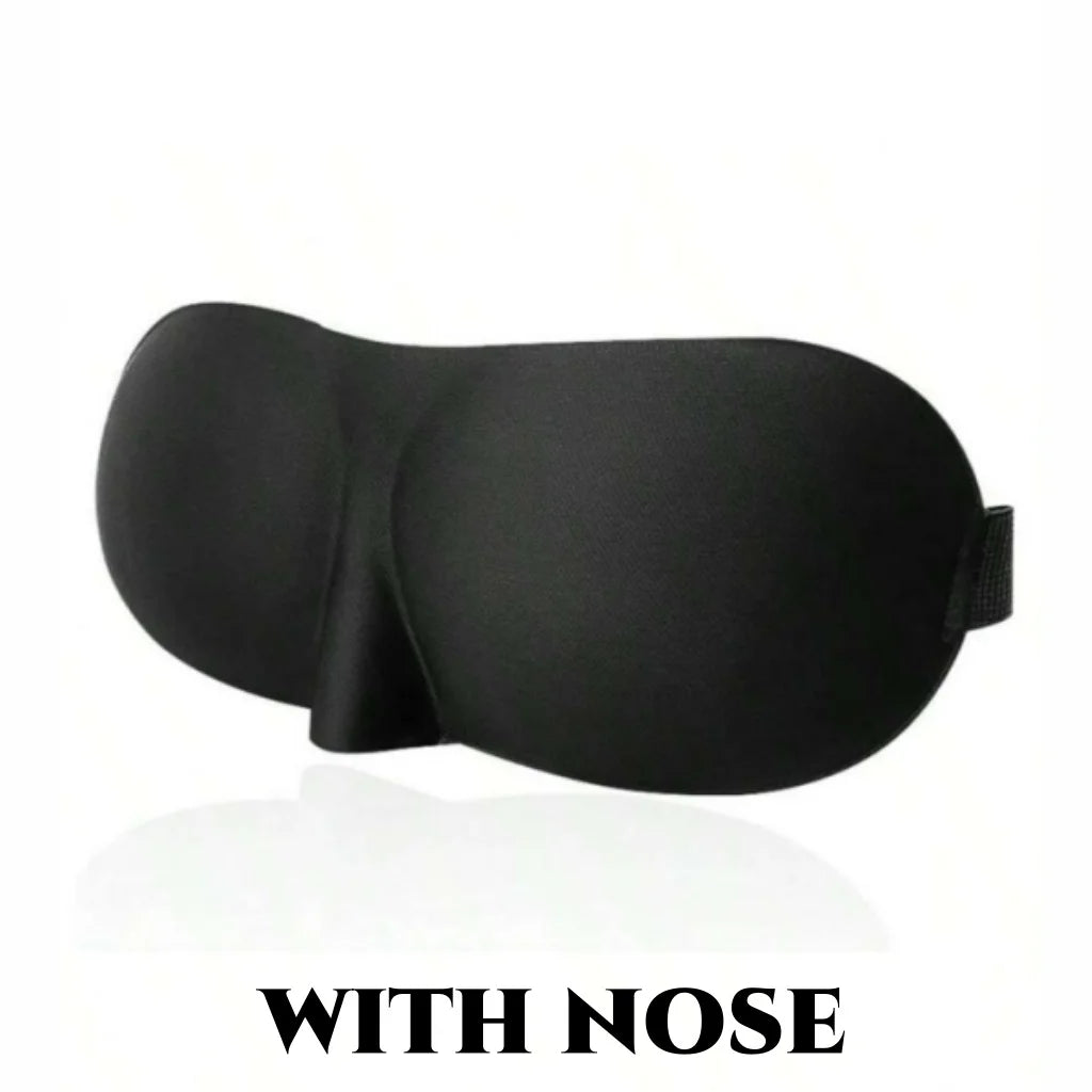 3D Schlafmaske mit Kontur | 100% Lichtblockierende Augenmaske | Ultrasofte, Hautfreundliche & Atmungsaktive Augenabdeckung für Schlaf, Reisen & Yoga Kaufschwan® 1 Stück mit Nase