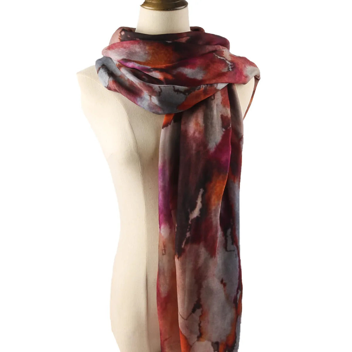 Wasserfarben Blumen Modal Hijab – Leichter Atmungsaktiver Baumwolle Viskose Schal | Damen Muslimisches Kopftuch & Eleganter Schal Kaufschwan®