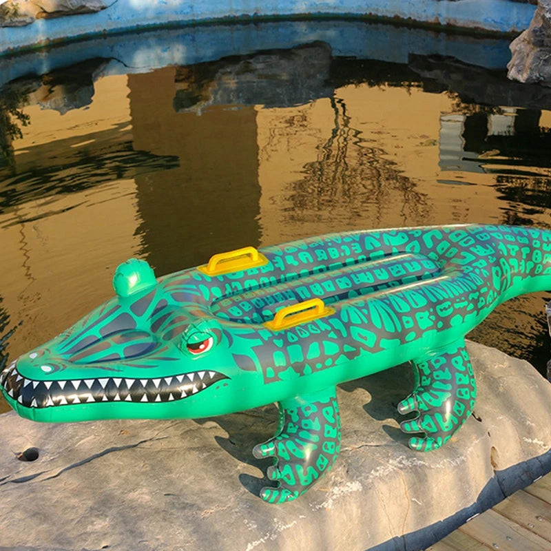Aufblasbares Krokodil Surfbrett – Lustiges Poolspielzeug für Kinder & Sommer Wasserabenteuer Kaufschwan®