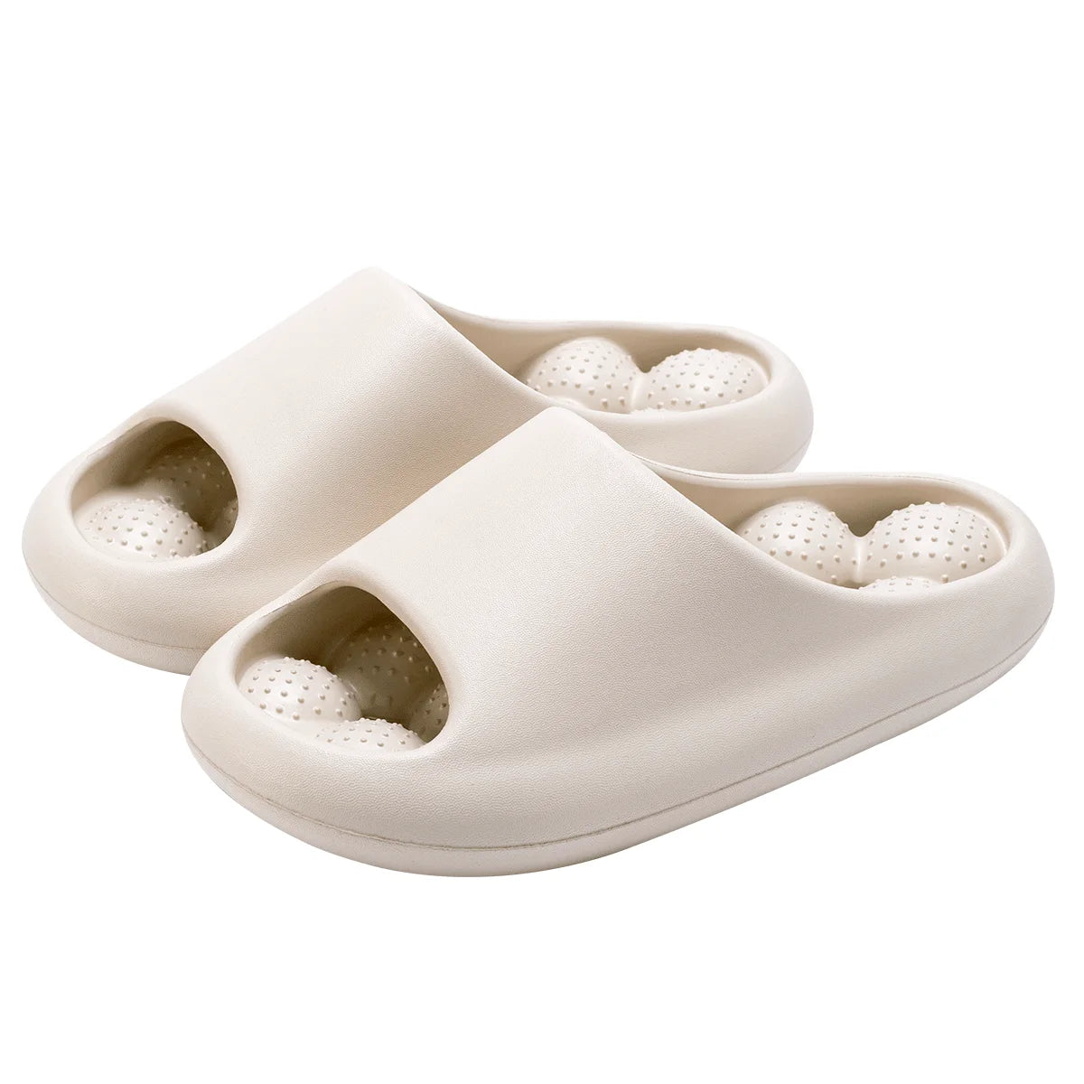 Ergonomische EVA Unisex Badezimmer-Hausschuhe | Wasserdicht & Massage-Funktion | Bequeme & Atmungsaktive Slippers Kaufschwan® Beige 39-40