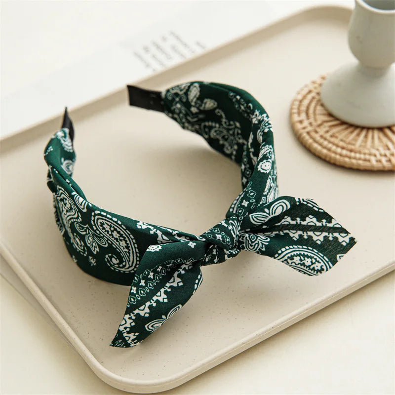 Bandana Haarreif mit Schleife – Geknotetes Turban-Haarreif für Damen & Mädchen