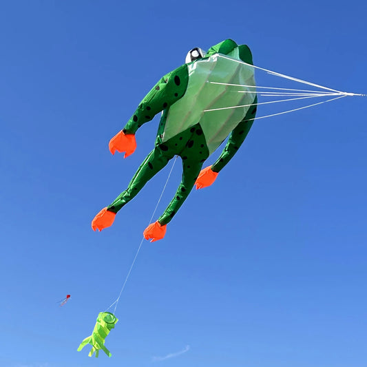 71-Zoll Riesiger Froschdrachen – Großer Einleiniger Tierdrachen für Kinder, Strand und Freizeit im Freien Kaufschwan®