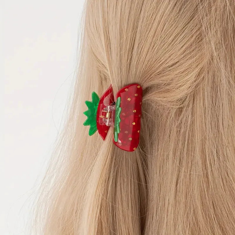 Niedliche Kleine Erdbeer-Haarklammer – Mini Clip für Half-Up und Pferdeschwanz Kaufschwan®