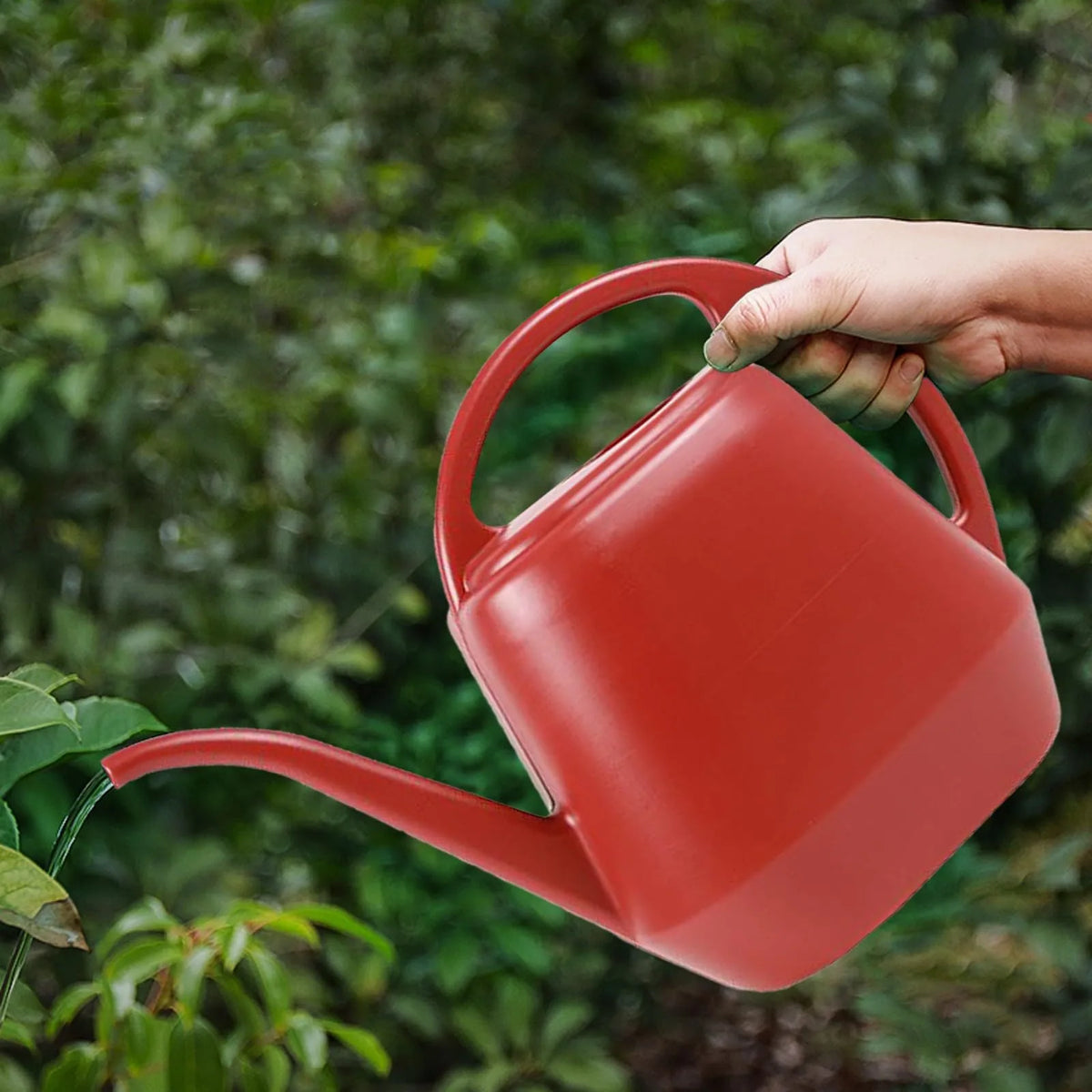Home Garden 4L Watering Can Long Mouth Large Capacity Plant Sprinkler Garden Tool Lightweight Watering Pot Kaufschwan® Wein