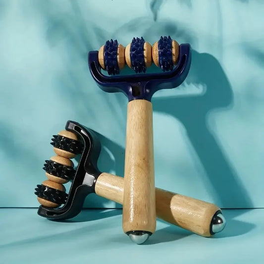 1 Stück T-förmiger Massage-Roller | Multifunktionaler Tiefengewebsmassager für Gesicht, Beine, Bauch & Körper | Tragbar für Reise & Zuhause Kaufschwan®