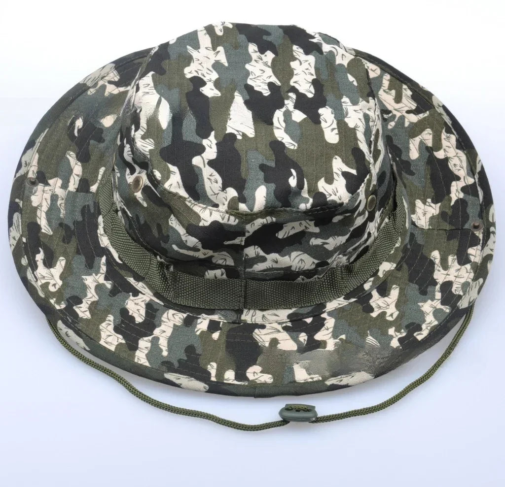 Sonnenhut Anglerhut für Herren – Camouflage Outdoorhut, Sonnenschutz für Jagd, Angeln, Wandern & Camping Kaufschwan® Design 2