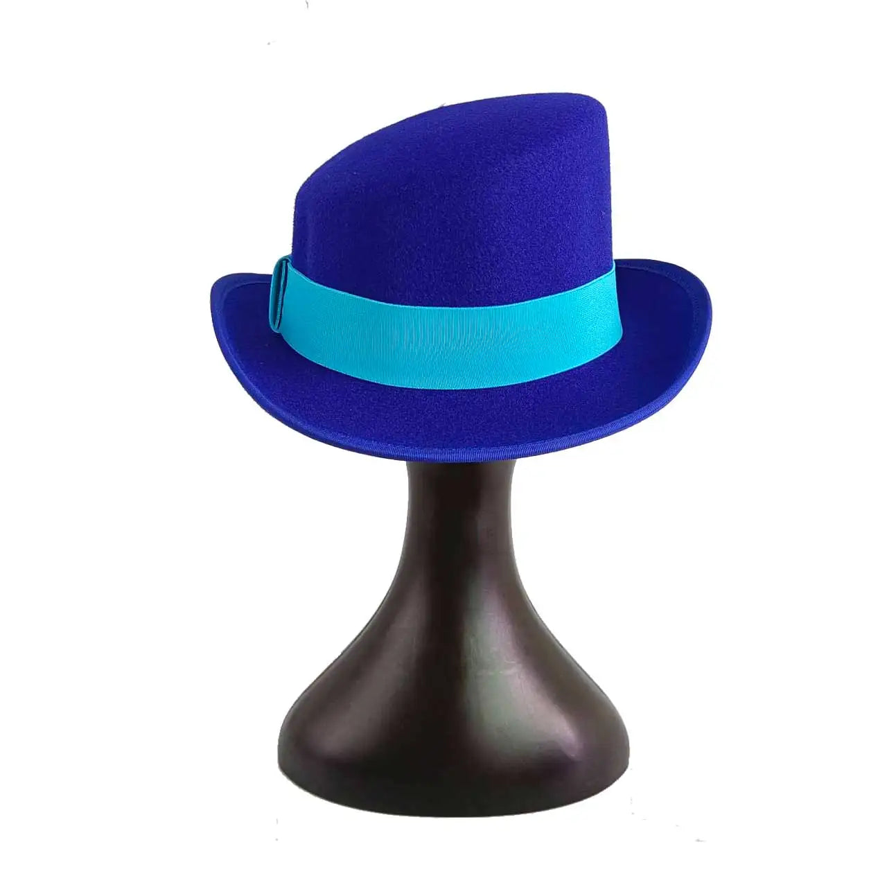 Großer High-Top Fedora Hut – Gentleman Bowler Hut, Britischer Stil, Herbst & Winter, Magic Hat für Herren Kaufschwan® Blau 2 60-62CM