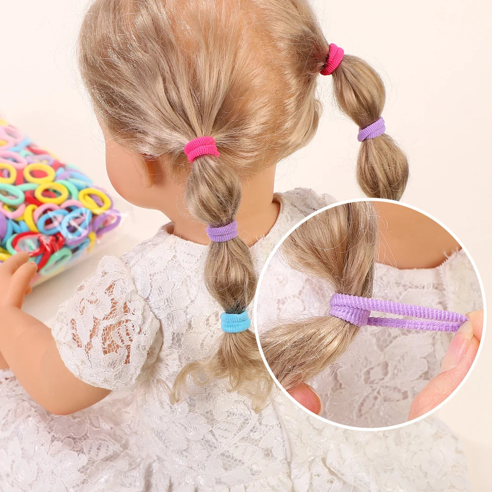 20/50 Stück Elastische Haargummis für Kinder | Bunte Süße Scrunchies & Haargummis für Mädchen & Babys | Weiche Haar-Accessoires Kaufschwan®