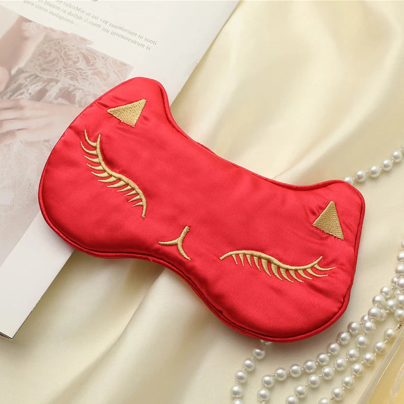 Katzen Design-Schlafmaske | Nachtmaske Augenabdeckung | Glatte & Atmungsaktive Augenbinde für Damen & Herren | Fuchs-Design für Reisen & Entspannung Kaufschwan®
