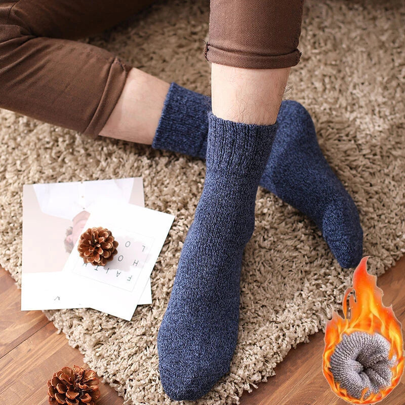Winter-Frottee-Gepolsterte Dicke Socken | Unisex Warme Dicke Mid-Calf Socken | Solide Farbe Kaufschwan®