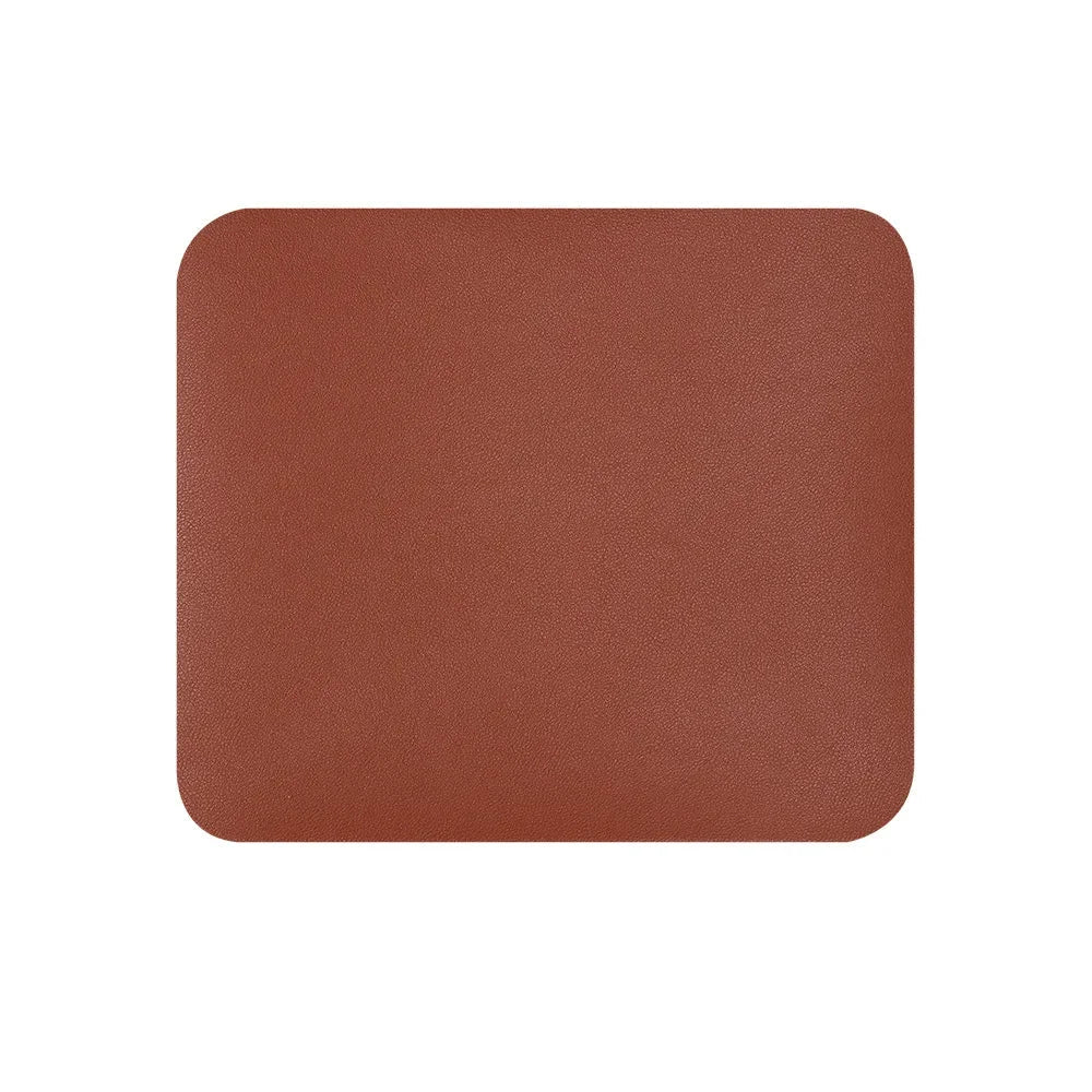 Kreatives Universelles Leder Mauspad – Rutschfeste Gaming Schreibtischunterlage für Laptop, PC und MacBook Kaufschwan® Braun
