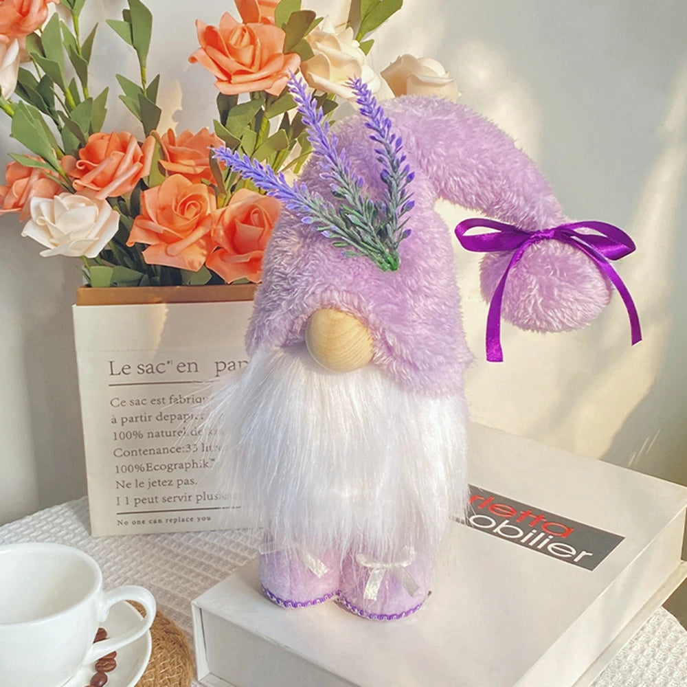 Lila Lavendel Wichtel – Handgefertigte Zwergenpuppe | Kinder Geschenk, Muttertag Deko & Schreibtisch Ornament
