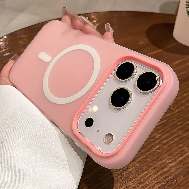 Hochwertige 2-in-1 MagSafe-Magnethülle für iPhone 18 Pro & iPhone 18 Pro Max – Stoßfeste Flüssigsilikon-Schutzhülle Kaufschwan® Rosa iPhone 18 Pro