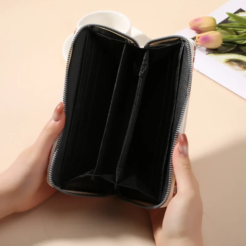 Vintage Damen Langbörse mit Geometrischem Muster – Doppeltes Fach & Große Kapazität | Koreanischer Stil Handy & Münzgeldbörse Kaufschwan®