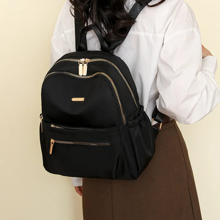 Großraum-Rucksack für Damen | Nylon Freizeit-Reise-Rucksack | Vielseitiger Solider Tagesrucksack für Frauen Kaufschwan®