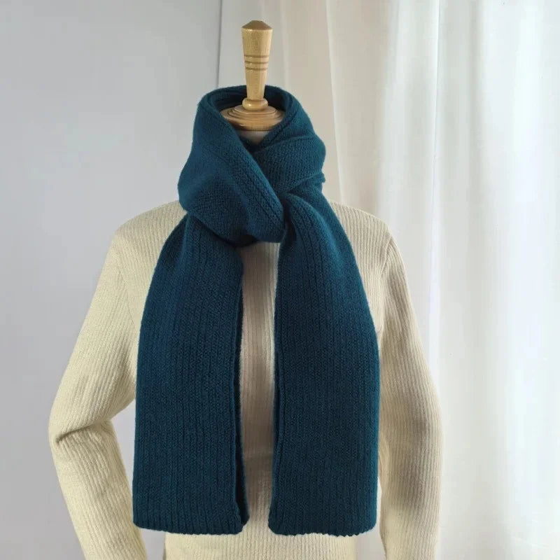 Dicker Strickschal für Herren | Dicker Wollschal | Warm, Vielseitig für Herbst & Winter – Unisex Trendiger Style Kaufschwan® Pfauenblau